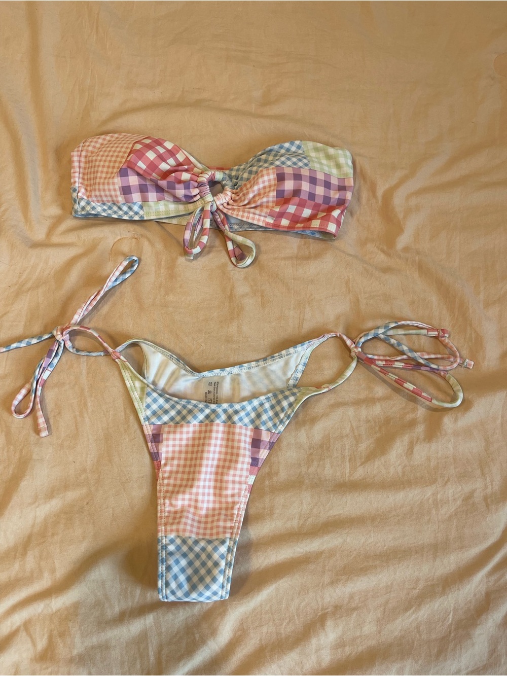 shein strapless bikini set